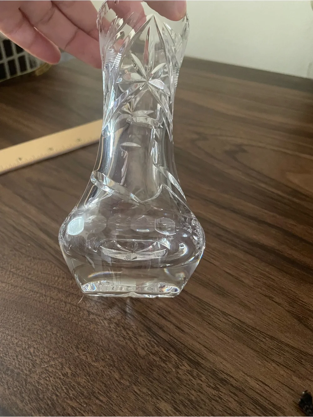 Clear Cut Crystal Bud Vase - Clear